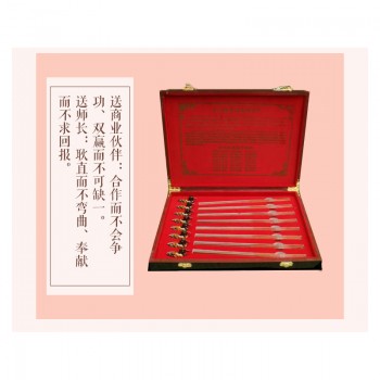 红木嵌银筷子（8双）
